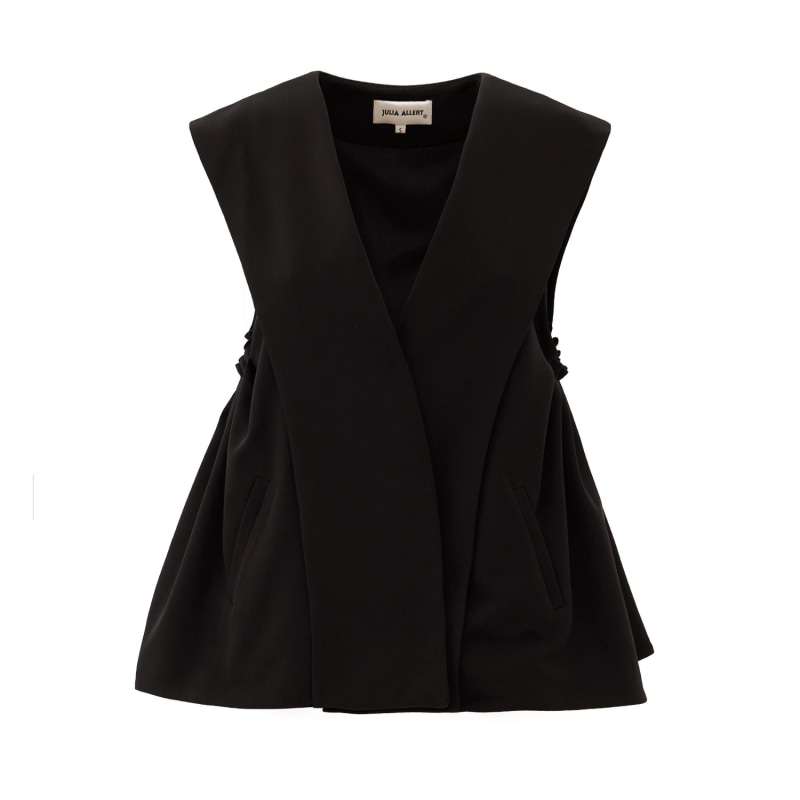 Designer Blazer Vest Black Julia Allert Wolf Badger