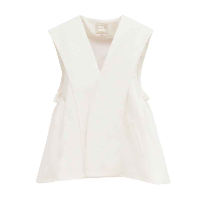 Designer Blazer Vest White | Julia Allert | Wolf & Badger