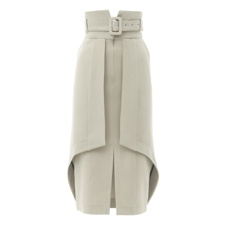 Beige online grey skirt