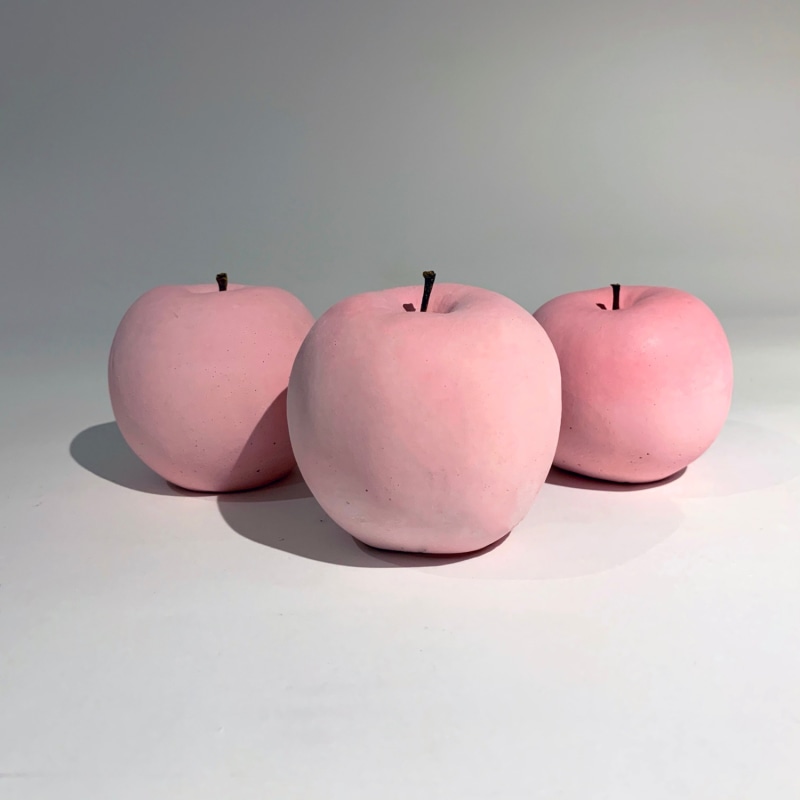 Thumbnail of Ornamental Concrete Apple Pink Set Of Three image