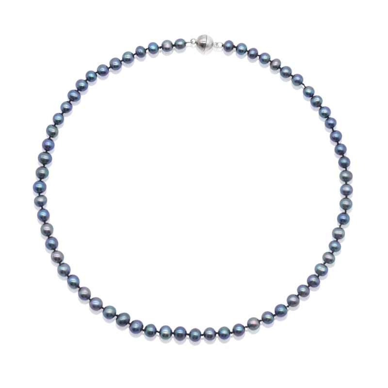 Thumbnail of Ava Blue Pearl Necklace image