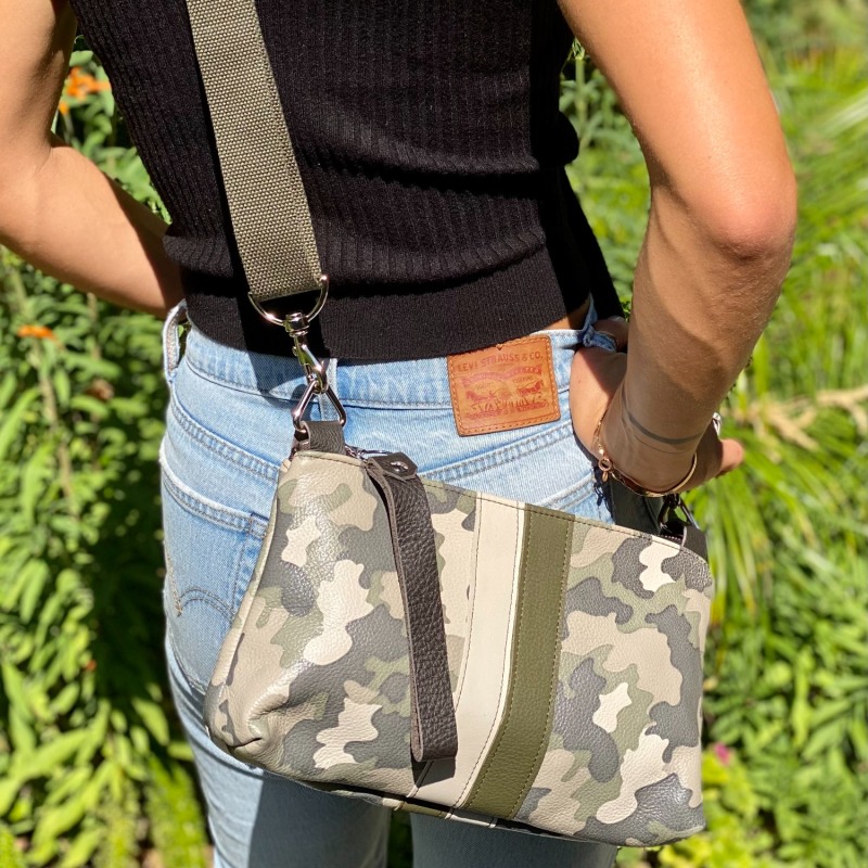 Nancy Crossbody Bag In Stone Camo Lynn Tallerico Wolf & Badger