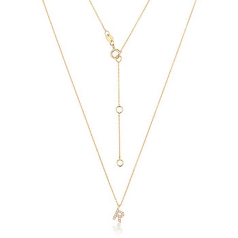 Diamond r necklace top