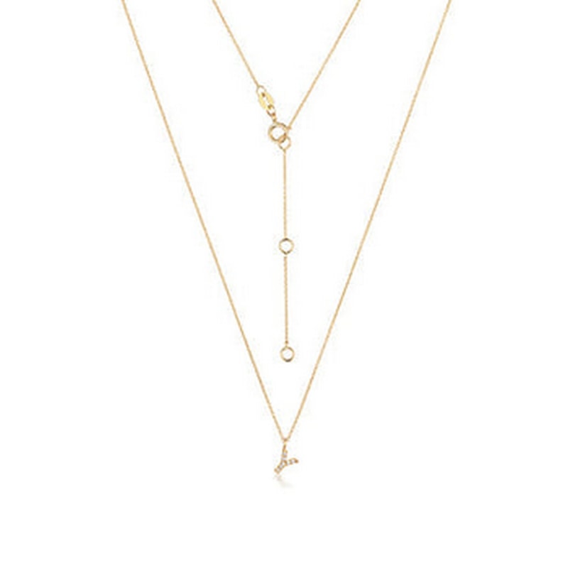 Diamond y hot sale necklace