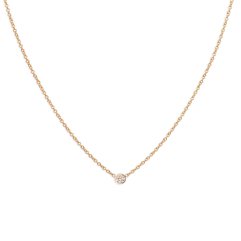 Diamond Layering Necklace - Rose Gold - 16, Maya Brenner