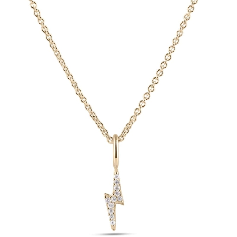 Diamond lightning bolt necklace discount