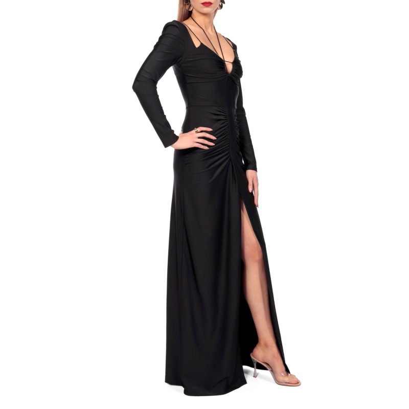 Thumbnail of Dianna Maxi Black Maxi Evening Dress image