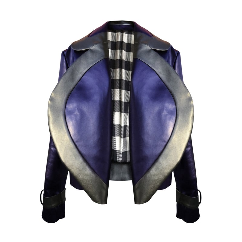 Thumbnail of Didier - Blue & Silver Jacket With Removable Skirt image