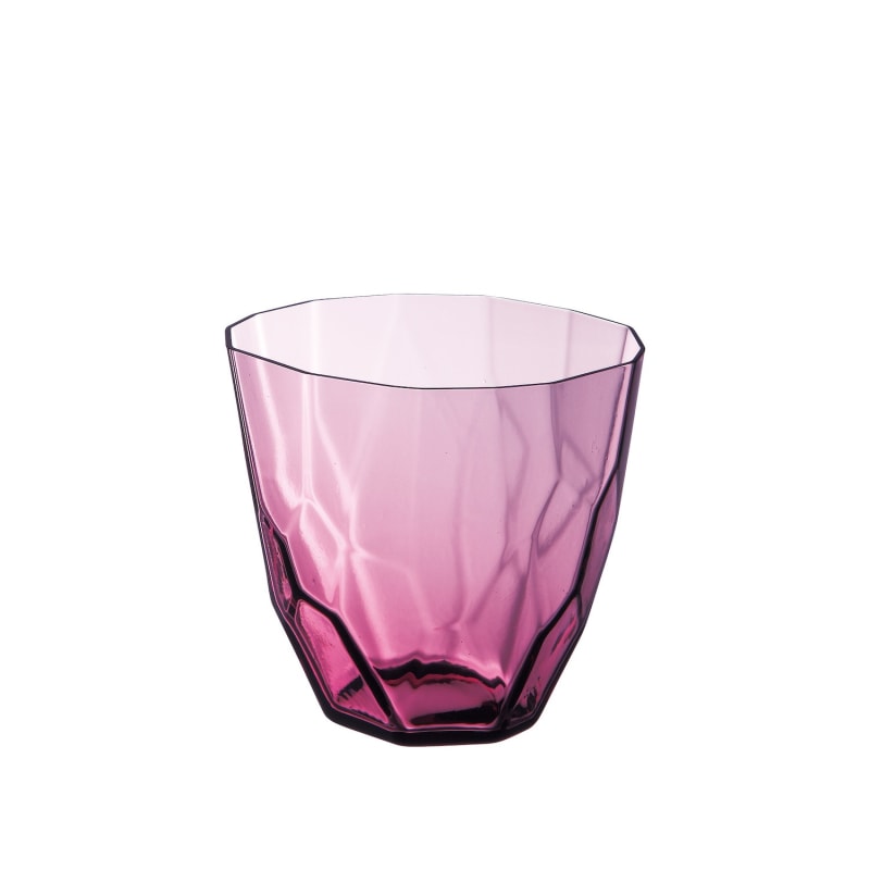 Thumbnail of Ginette Faceted Old Fashioned Glass - Pink & Purple image