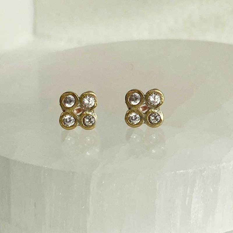 Thumbnail of Disco Cube Diamond Studs image