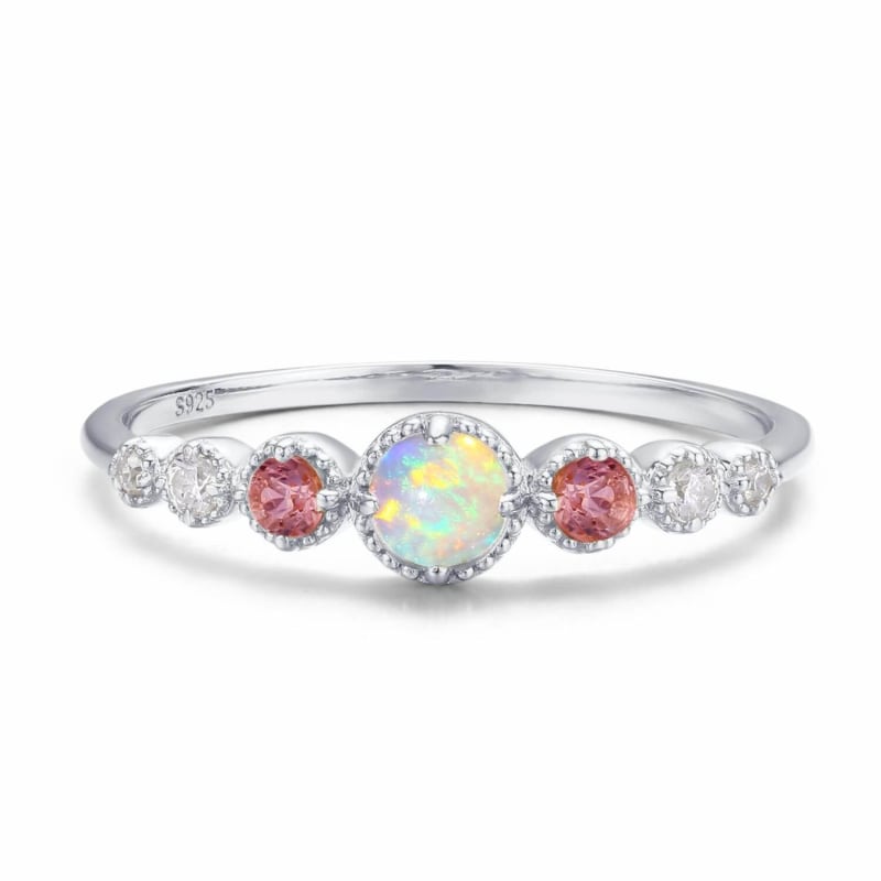 Opal and pink tourmaline ring store