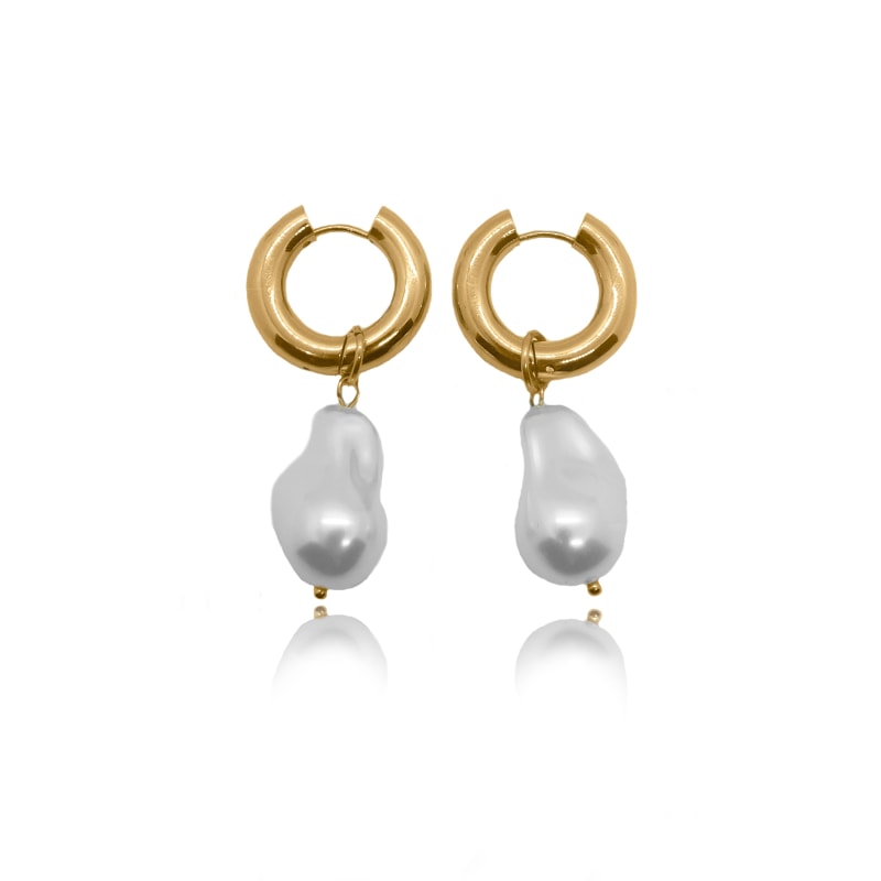 Thumbnail of Maya Dangle Drop Faux Baroque Pearl Earrings image