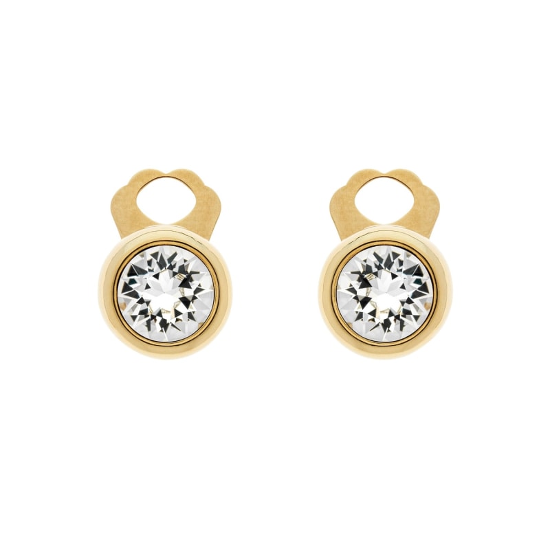 Thumbnail of Gold And Crystal Stud Clip On Earrings image