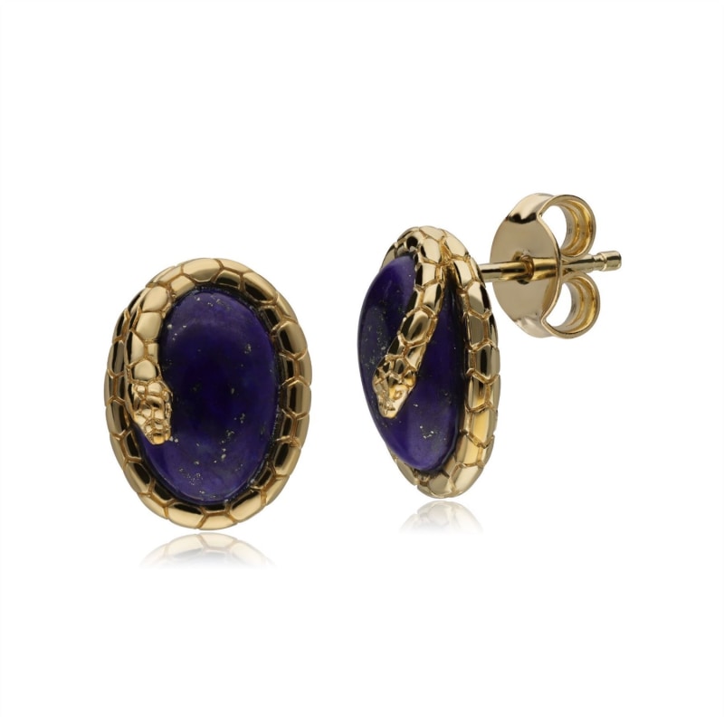 Thumbnail of Ecfew™ Lapis Lazuli Snake Stud Earrings image