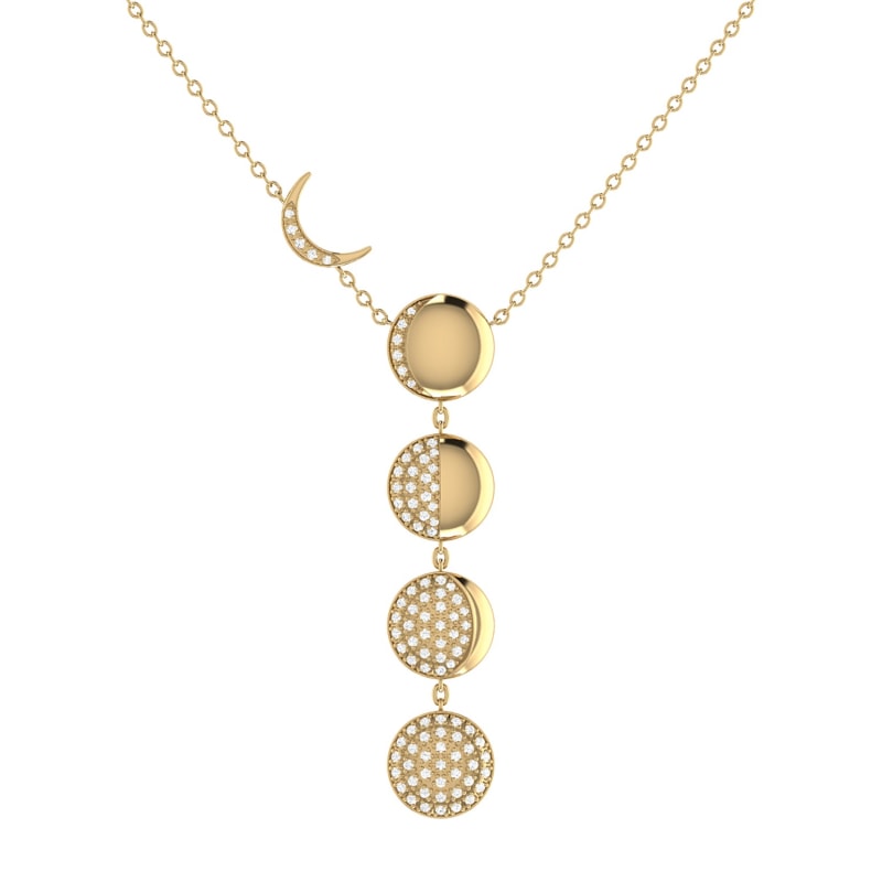 Thumbnail of Moon Transformation Necklace In 14 Kt Yellow Gold Vermeil On Sterling Silver image