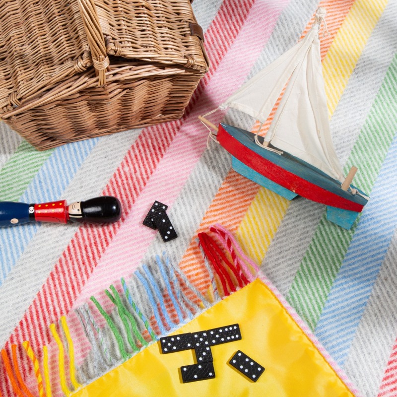 Wolf and badger picnic blanket shop