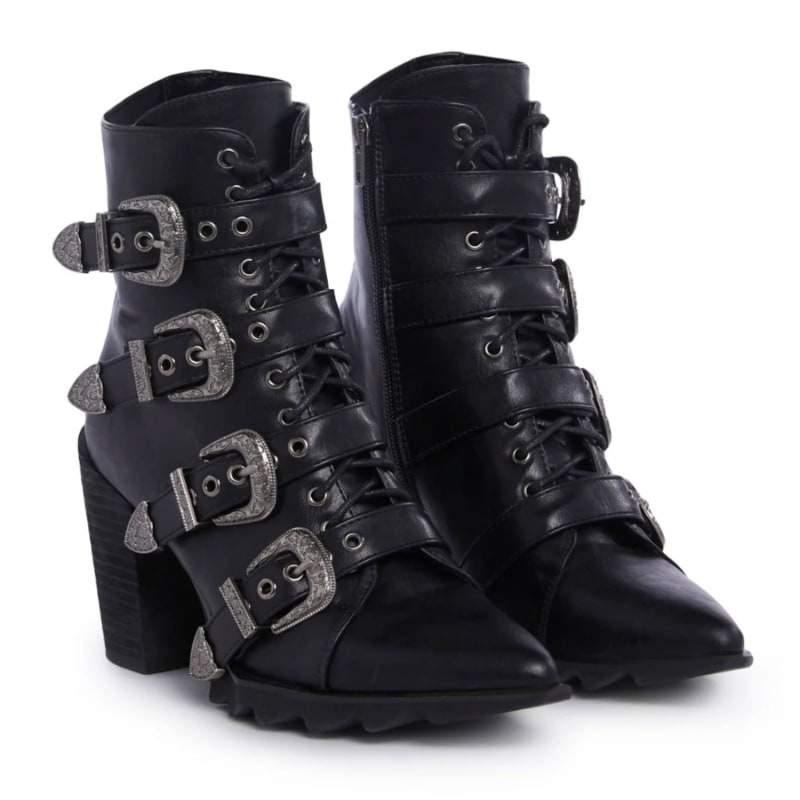 Thumbnail of Don't Even Western Ankle Boots image