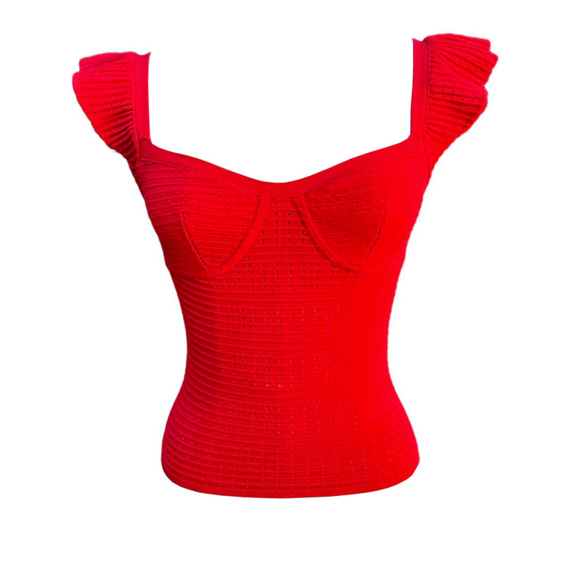 Thumbnail of Donna Corset Top In High Risk Red image