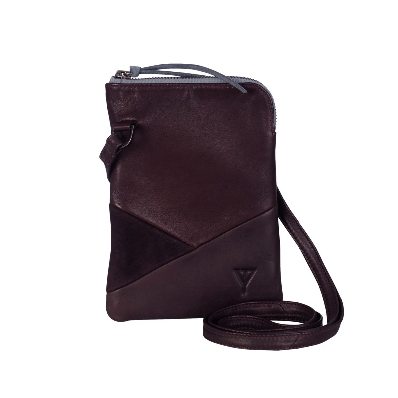 Thumbnail of Doris Crossbody Leather And Suede In Plum image