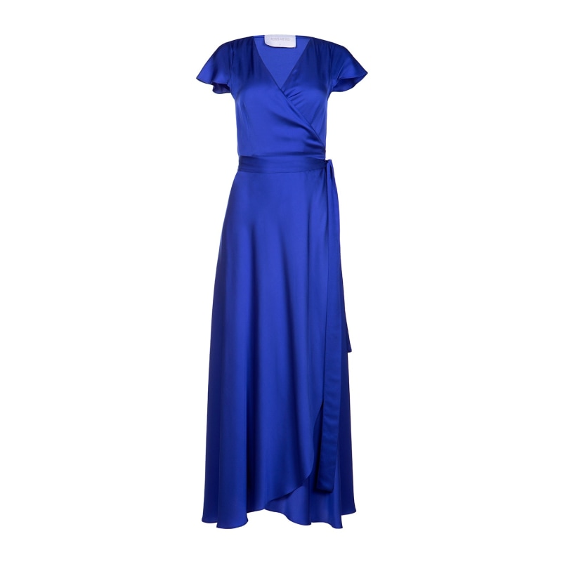 Doris Wrap-Dress - Blue | Roses Are Red | Wolf & Badger