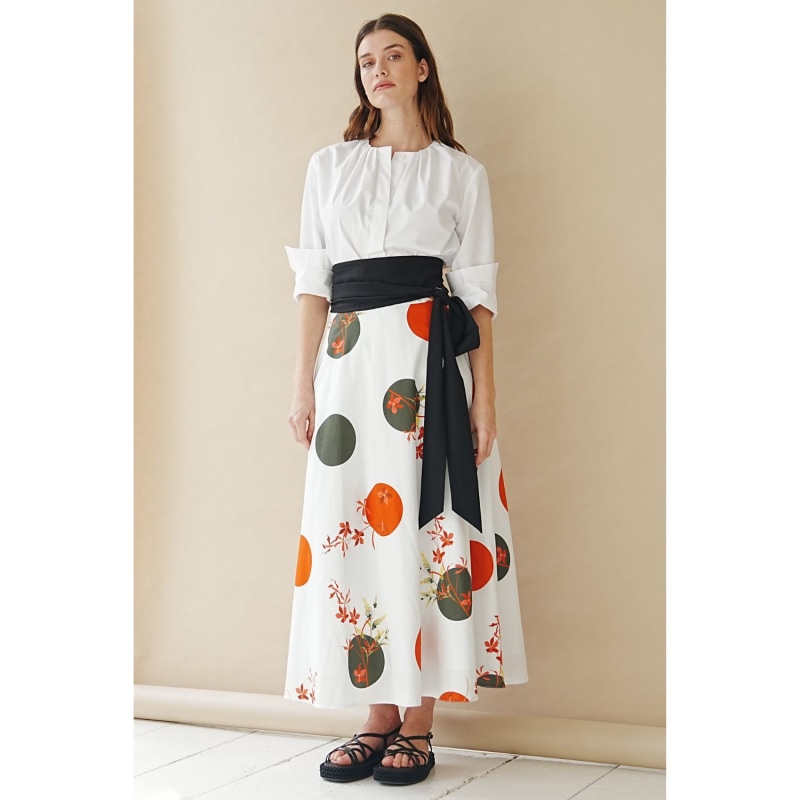 Thumbnail of Dot Print Maxi Skirt image