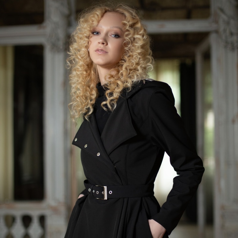 Double breasted clearance coat with belt