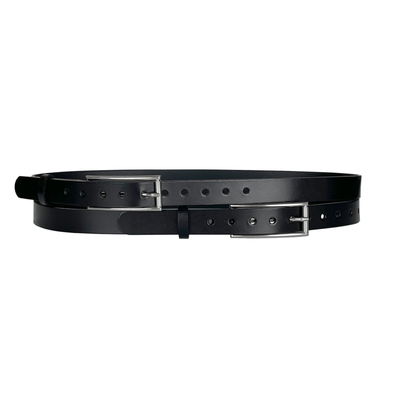 Thumbnail of Double Buckle Leather Belt image