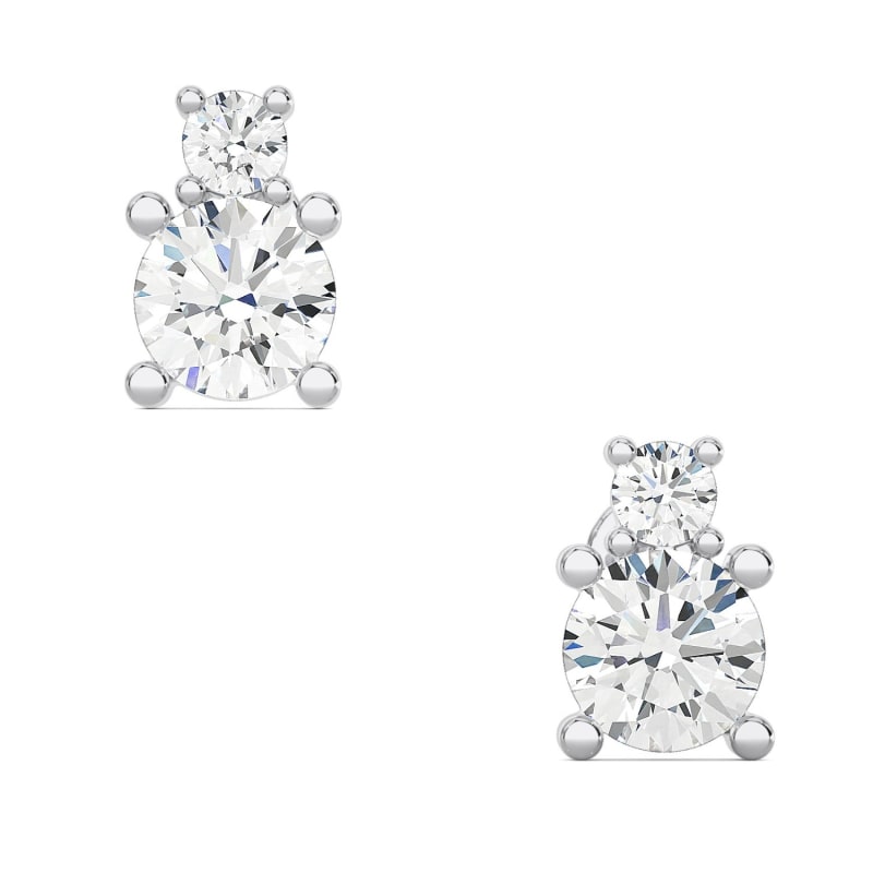 Thumbnail of Double Diamond Round Brilliant Studs image