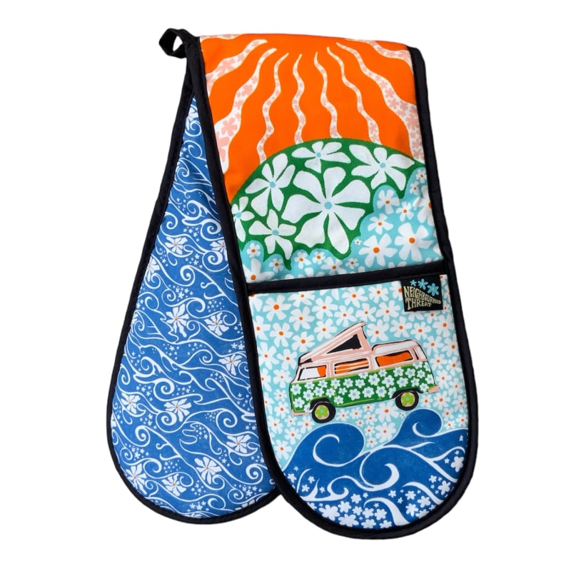 Thumbnail of Double Oven Glove - Run To The Sun Print image