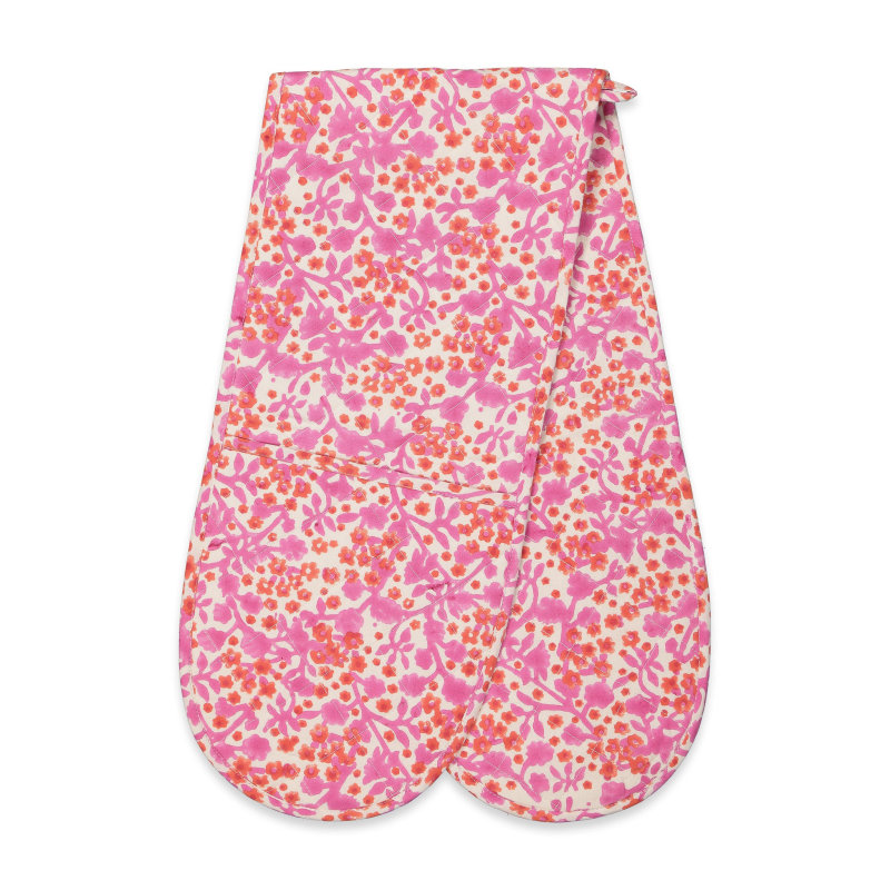 Floral Double Oven Mitt