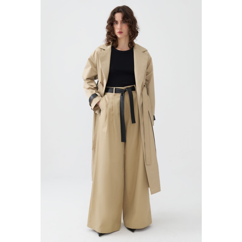 Double Sided Belted Trench Coat | NOCTURNE | Wolf & Badger Double Sided Belted Trench Coat | NOCTURNE | Wolf & Badger