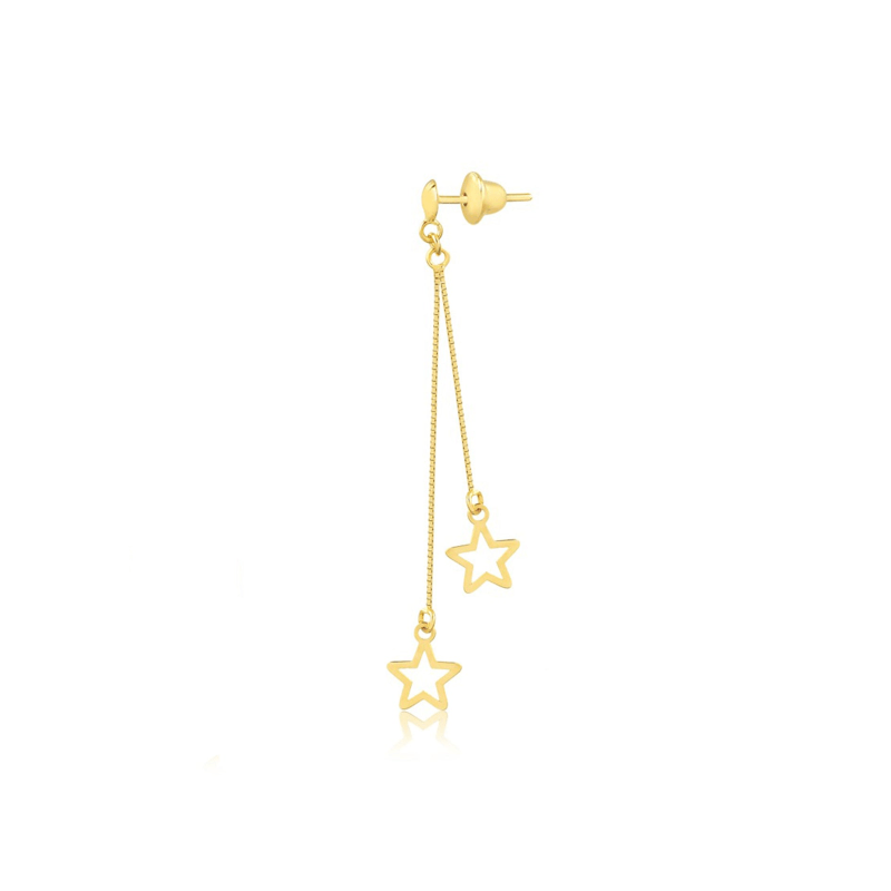 Thumbnail of Double Star Drop Chain Earrings image