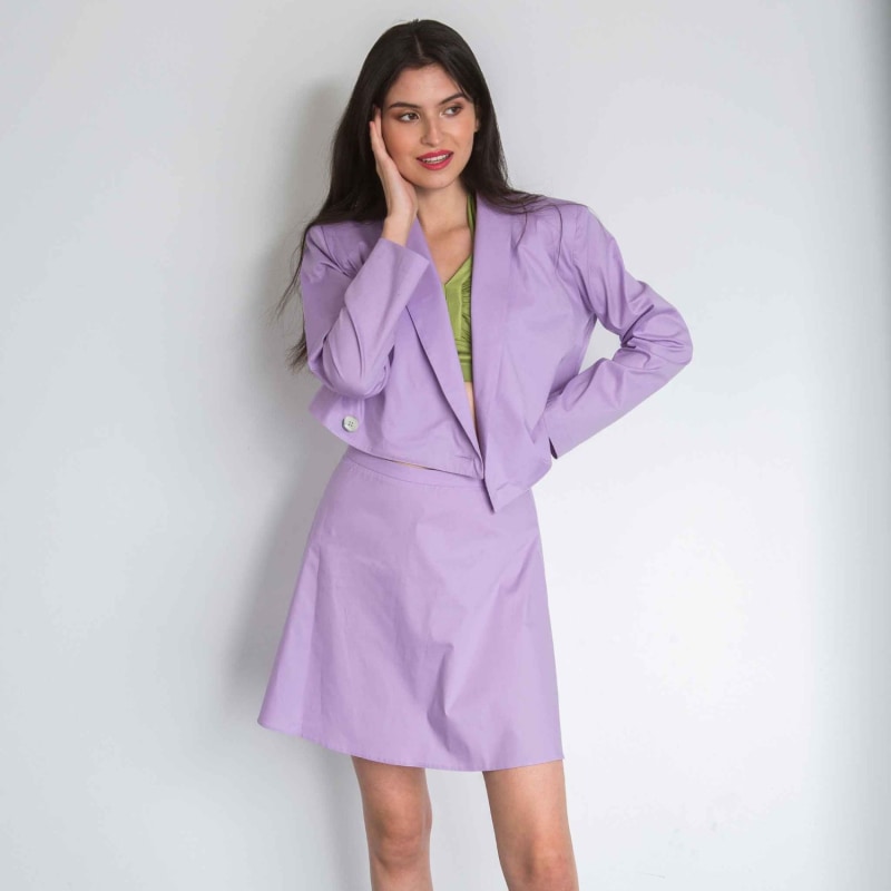 Thumbnail of Cropped Blazer Lilac image