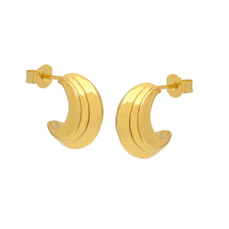 Thumbnail of Tamegroute Ridge Hoop Earrings In Gold image