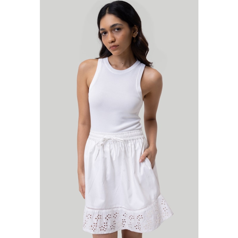Cotton drawstring skirt new arrivals
