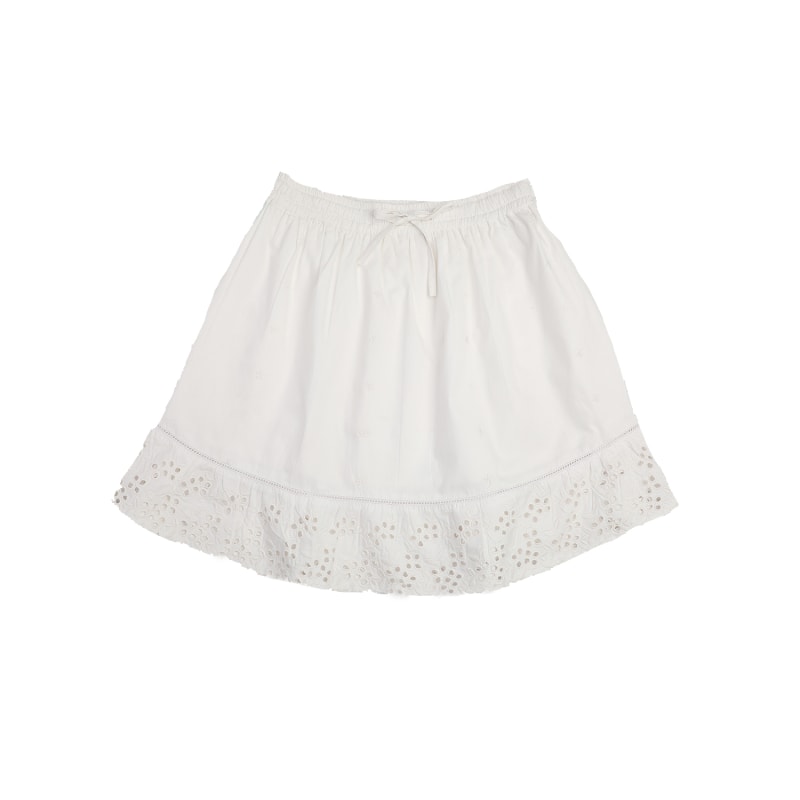 Drawstring Short White Cotton Skirt by Reistor