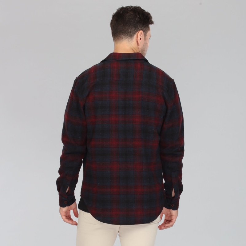 Thumbnail of Dried Plum Navy Check Shacket image