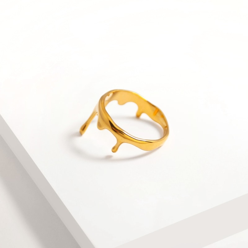 Thumbnail of Dripping Small Gold Vermeil Ring image