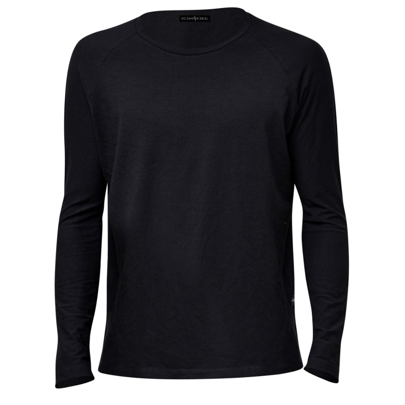 Thumbnail of Long Sleeve Side-Slit Comfort T-Shirt - Black image