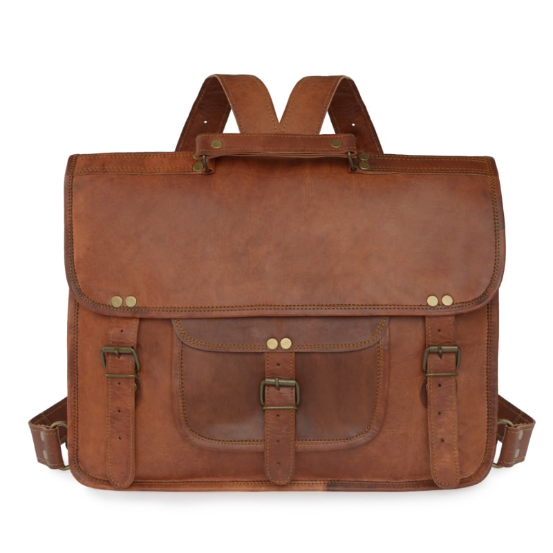 Thumbnail of Vida Vintage Leather Backpack Satchel image