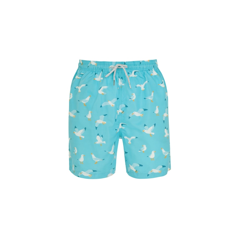 Swim Shorts Light Blue Seagulls - Blue by Robert & Son Beachwear Ltd