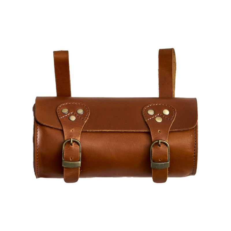 Thumbnail of Classic Tan Leather Bike Saddle Bag image