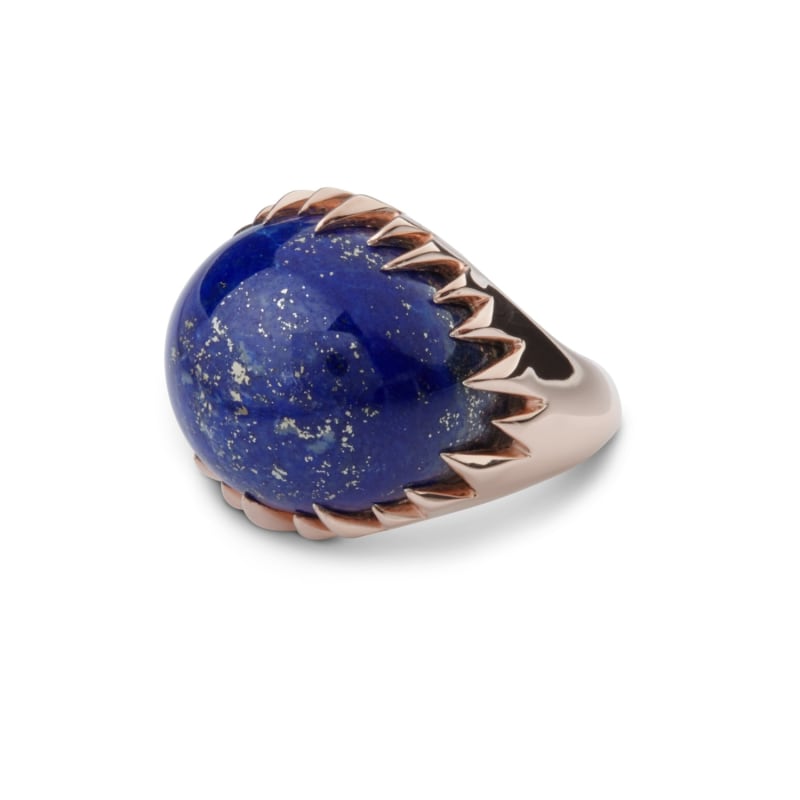 Thumbnail of Eye Of Poseidon Ring Rose Gold Lapis image