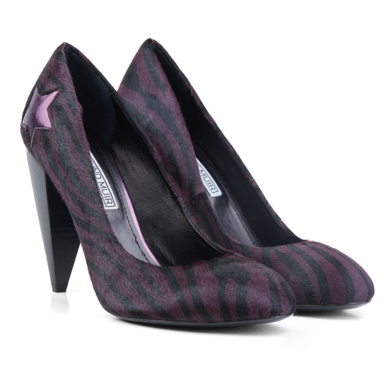 Thumbnail of India Plum & Black Zebra Print Pumps image