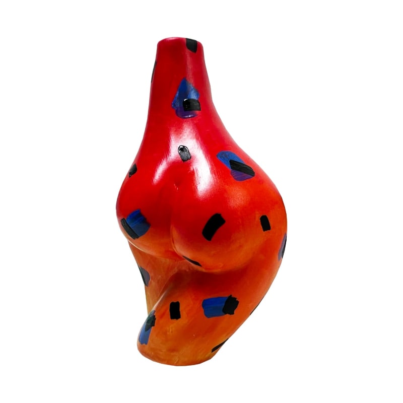 Thumbnail of Orange Leopard Booty Vase image