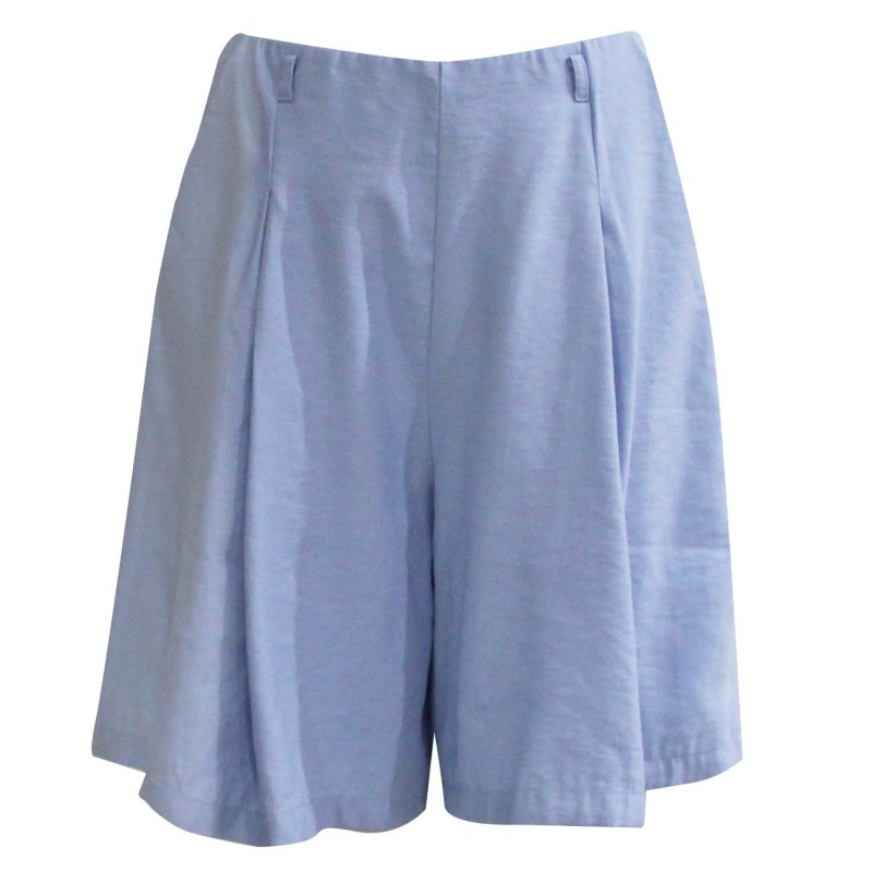 Thumbnail of Castro Culotte Shorts With Pleats In Sapphire Blue image