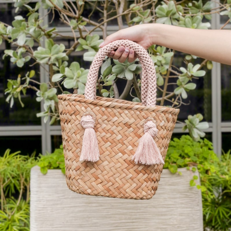 Tote Bag with Braided Handles