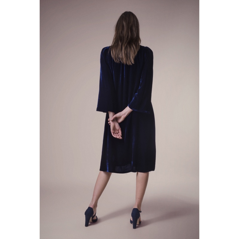 Thumbnail of Laura Coat Navy Velvet image