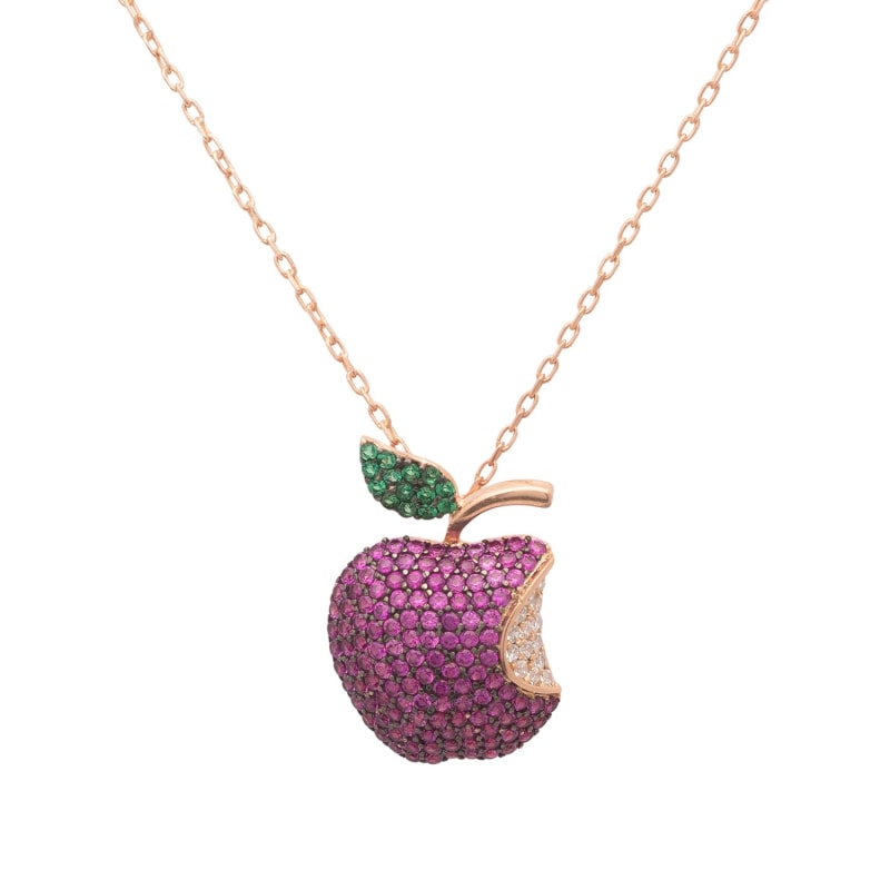 Thumbnail of Apple Bite Necklace Rosegold image