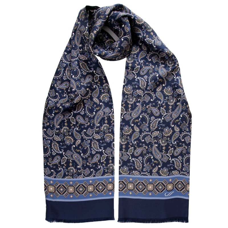 Elizabetta Amalfi - Long Silk Scarf - Blue